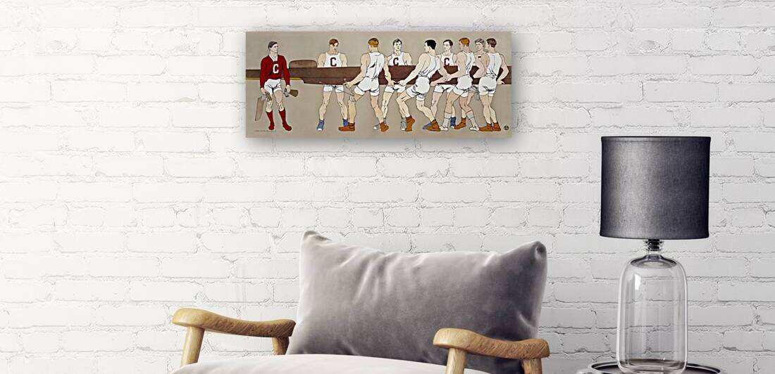 College rowing club  ca. 1907 by Edward Penfield  by IStockHistory com