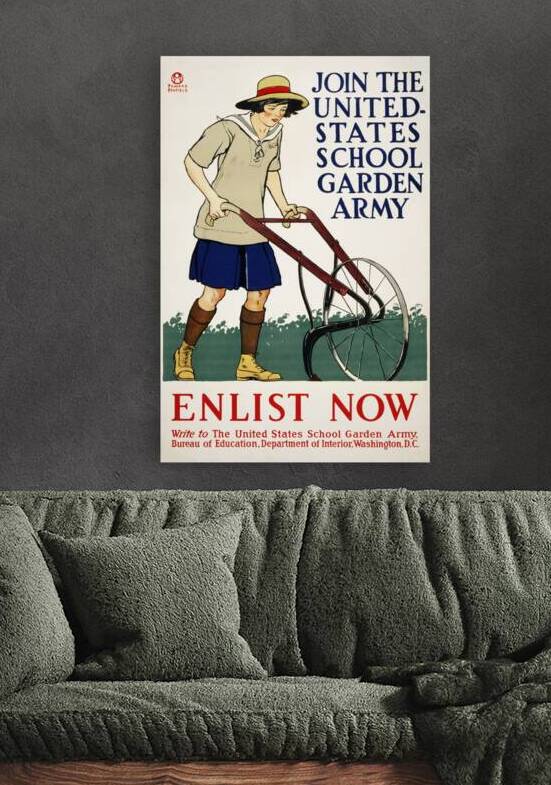 Join the United States school garden armyEnlist now 1918  by Edward Penfield by IStockHistory com