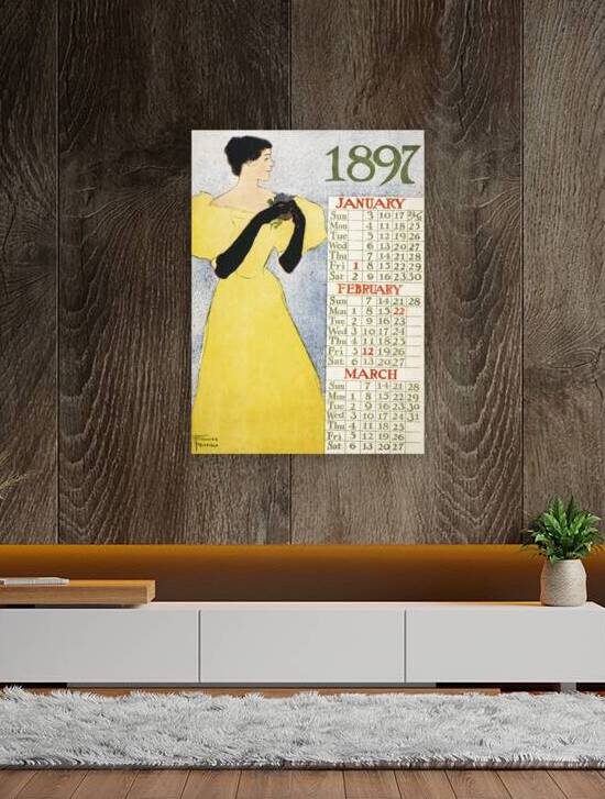 Calendar 1897 1896 by Edward Penfield by IStockHistory com