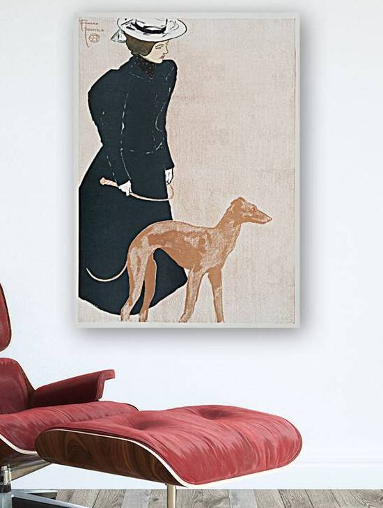 Woman with Greyhound 1897 by Edward Penfield by IStockHistory com