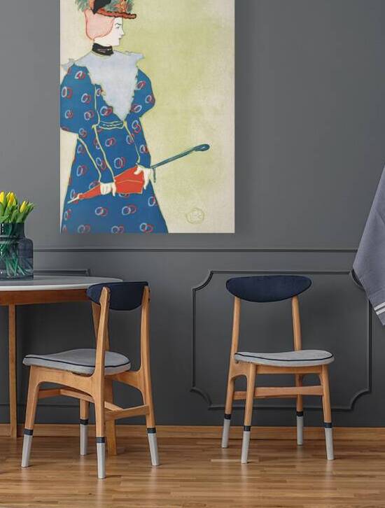 Woman holding umbrella 1896 by Edward Penfield by IStockHistory com