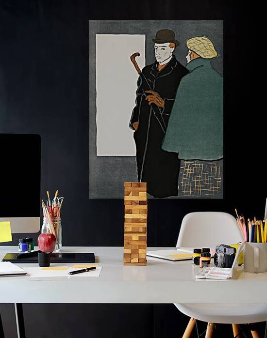 Man with walking stick and woman 1896 by Edward Penfield by IStockHistory com