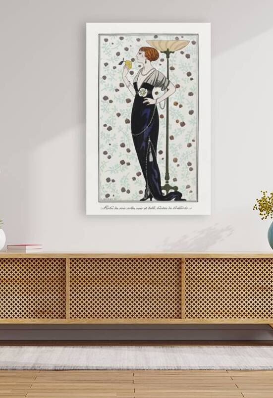 Costumes Parisiens: Grande robe du soir from Journal des Dames et des Modes 1913 fashion illustration  by George Barbier.  by IStockHistory com