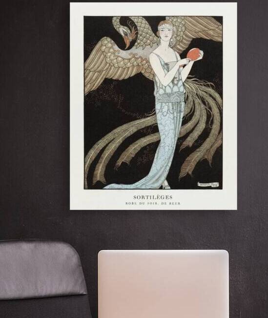 Sortil&egraveges: Evening dress de Beer 1922 fashion illustration  by George Barbier.  by IStockHistory com