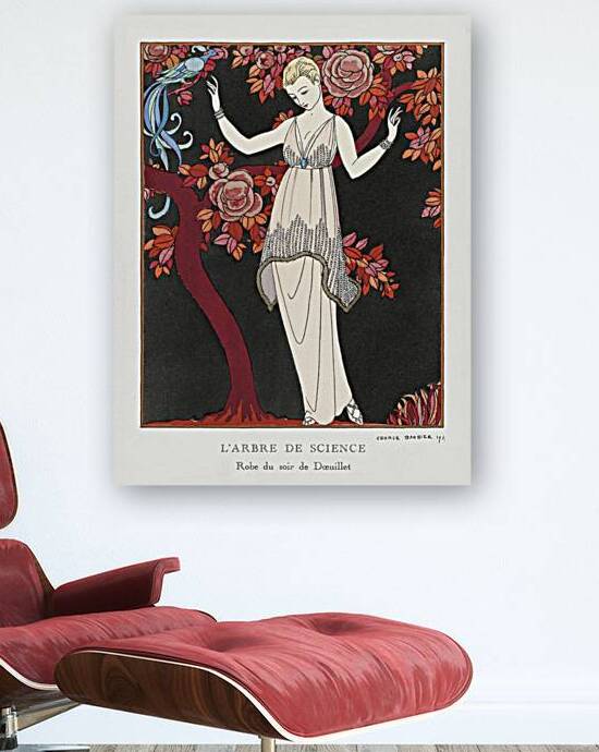 LArbre de science: Robe du soir de Doeuillet 1914 fashion illustration  by George Barbier.  by IStockHistory com