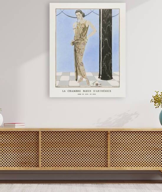 La chambre bleue darth&eacutenice: Robe du soir de Beer 1923 fashion illustration  by George Barbier.  by IStockHistory com