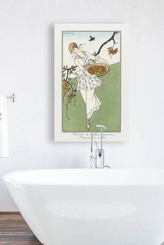 Costumes Parisiens: Toilettes de taffetas 1914 fashion illustration  by George Barbier.  by IStockHistory com