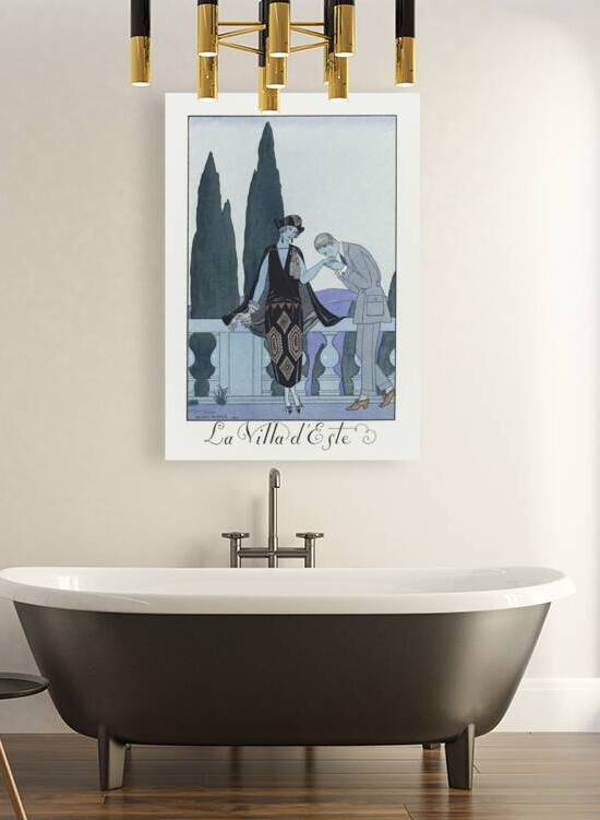 La Villa dEste: France XXe siecle 1923 fashion illustration  by George Barbier.  by IStockHistory com