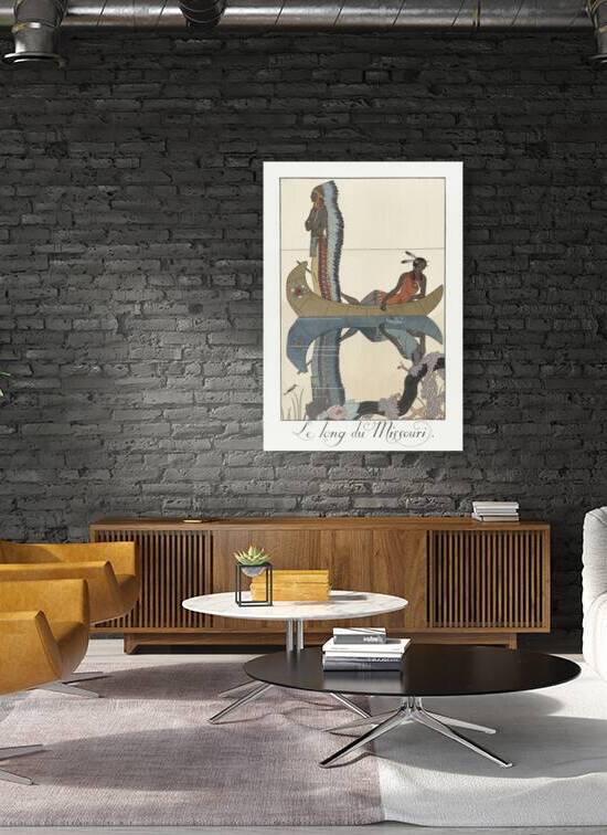 Langs de Missouri 1923 fashion illustration  by George Barbier.  by IStockHistory com