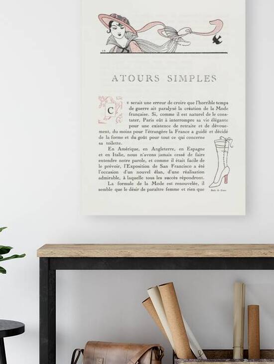 Autours Simples 1915 fashion illustration  by George Barbier.  by IStockHistory com