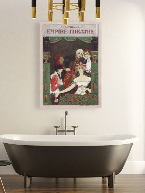 The Empire Theatre 1928 fashion illustration  by George Barbier. by IStockHistory com