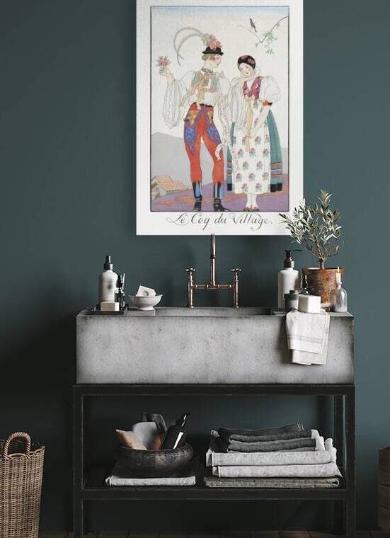 Le Coq du Village 1922 fashion illustration  by George Barbier.  by IStockHistory com