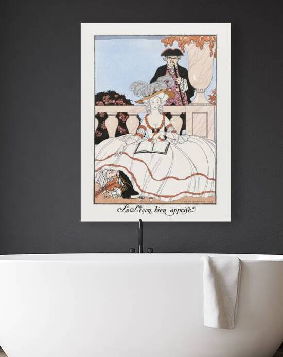 La Le&ccedilon bien apprise 1919 fashion illustration  by George Barbier.  by IStockHistory com