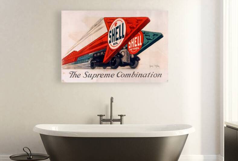 Shell oil – Shell petrol – The supreme combination 1925 by Jean dYlen Poster by IStockHistory com