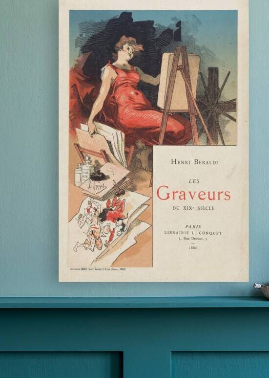 Woman Surrounded by a Printmaker’s Tools and Materials 1886 Poster by Jules Chéret by IStockHistory com