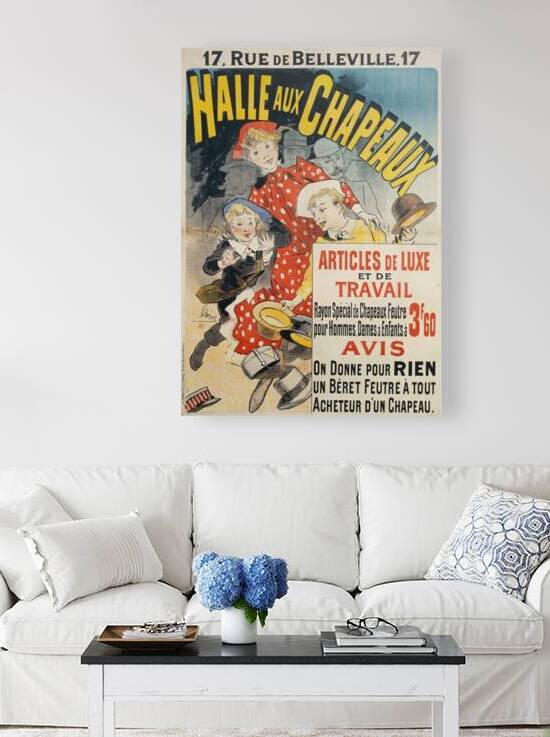 Halle Aux Chapeaux 1888 Poster by Jules Chéret by IStockHistory com