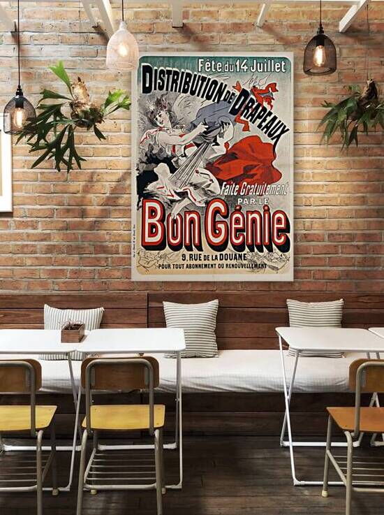 Faite Gratuitement Par Le Bon Génie 1881 Poster by Jules Chéret by IStockHistory com