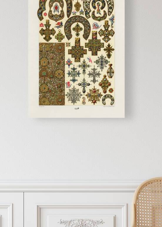 Russian pattern. 1888 edition Lornement Polychrome by Albert Racine 1825–1893. by IStockHistory com