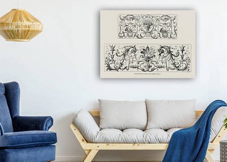 16th-century designs. 1888 edition Lornement Polychrome by Albert Racine 1825–1893. by IStockHistory com