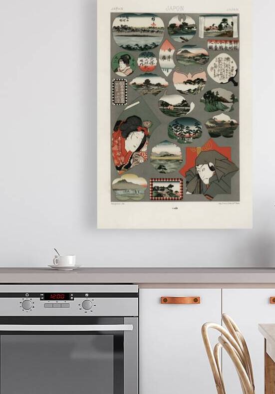 Japan pattern Lornement Polychrome 1888 by Albert Racinet 1825-1893. 1888 edition. by IStockHistory com