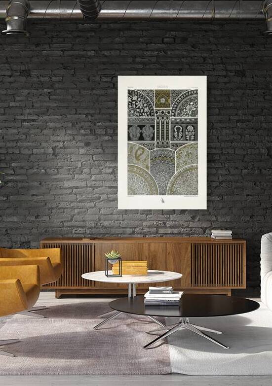 Indian pattern. 1888 edition Lornement Polychrome by Albert Racine 1825–1893. by IStockHistory com