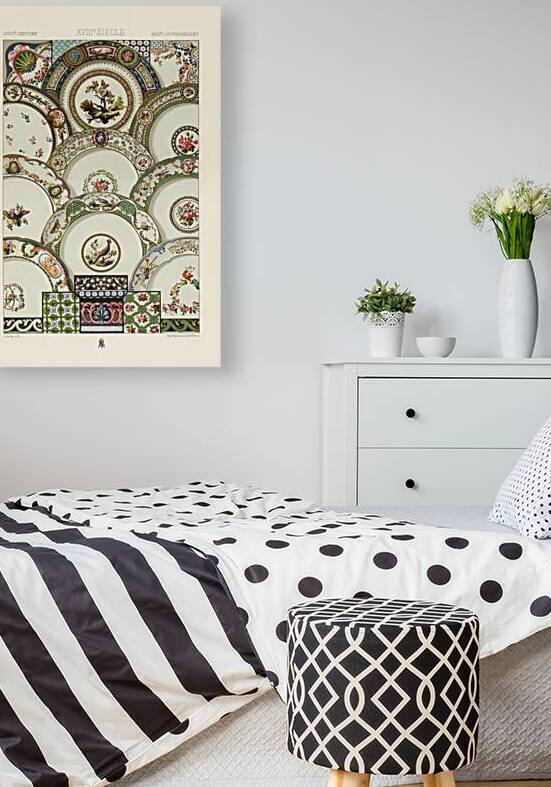 18th Century pattern. 1888 edition Lornement Polychrome by Albert Racine 1825–1893. by IStockHistory com