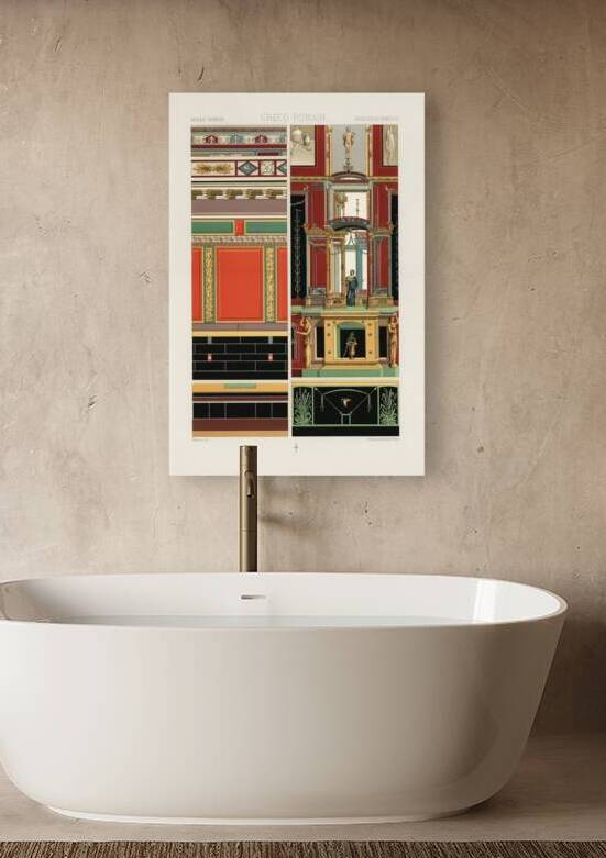 Greek-Roman pattern. 1888 edition Lornement Polychrome by Albert Racine 1825–1893. by IStockHistory com