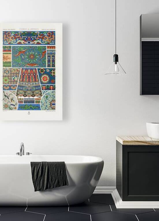 Chinese and Japanese pattern Lornement Polychrome 1888 by Albert Racinet 1825-1893. 1888 edition. by IStockHistory com