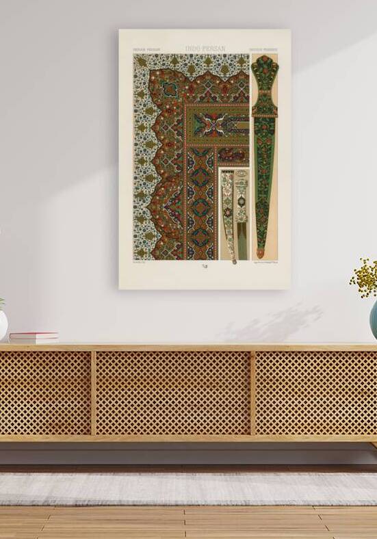 Indo-Persian pattern. 1888 edition Lornement Polychrome by Albert Racine 1825–1893. by IStockHistory com