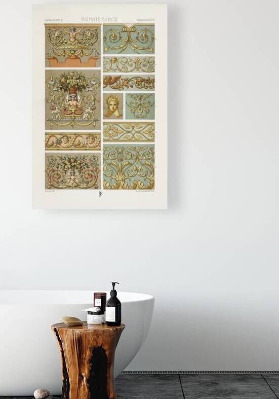 Renaissance pattern. 1888 edition Lornement Polychrome by Albert Racine 1825–1893. by IStockHistory com