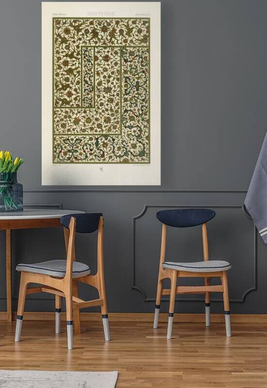 Indo-Persian pattern. 1888 edition Lornement Polychrome by Albert Racine 1825–1893. by IStockHistory com