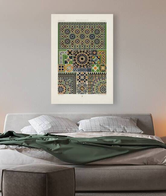 Moresque pattern Lornement Polychrome 1888 by Albert Racinet 1825-1893. 1888 edition. by IStockHistory com