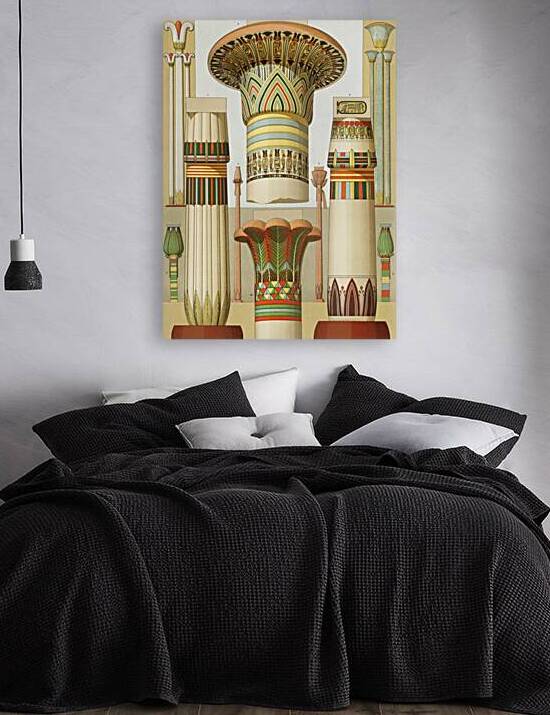 Egyptian pattern. 1888 edition Lornement Polychrome by Albert Racine 1825–1893. by IStockHistory com