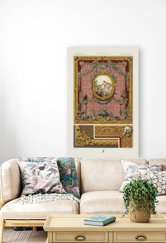 18th Century pattern. 1888 edition Lornement Polychrome by Albert Racine 1825–1893. by IStockHistory com