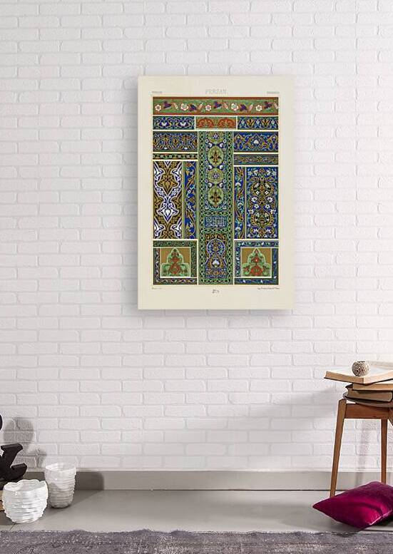 Persian pattern. 1888 edition Lornement Polychrome by Albert Racine 1825–1893. by IStockHistory com