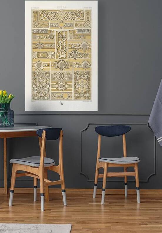 Russian pattern. 1888 edition Lornement Polychrome by Albert Racine 1825–1893. by IStockHistory com