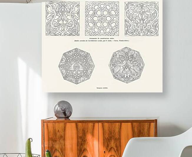 Antique Arabic design. 1888 edition Lornement Polychrome by Albert Racine 1825–1893. by IStockHistory com