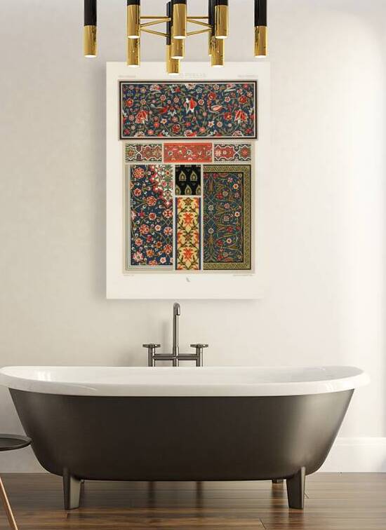 Indo-Persian pattern. 1888 edition Lornement Polychrome by Albert Racine 1825–1893. by IStockHistory com