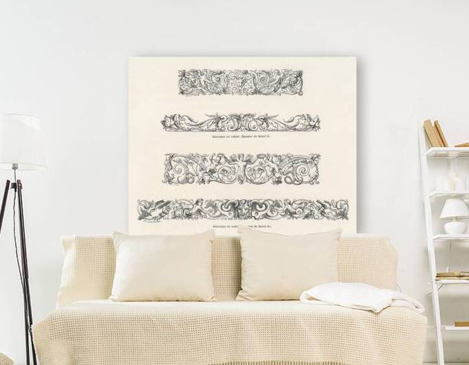 12nd-century designs. 1888 edition Lornement Polychrome by Albert Racine 1825–1893. by IStockHistory com