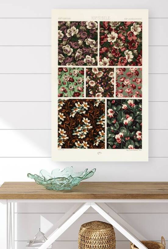 19th Century pattern. 1888 edition Lornement Polychrome by Albert Racine 1825–1893. by IStockHistory com