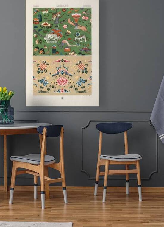 Chinese pattern Lornement Polychrome 1888 by Albert Racinet 1825-1893. 1888 edition. by IStockHistory com