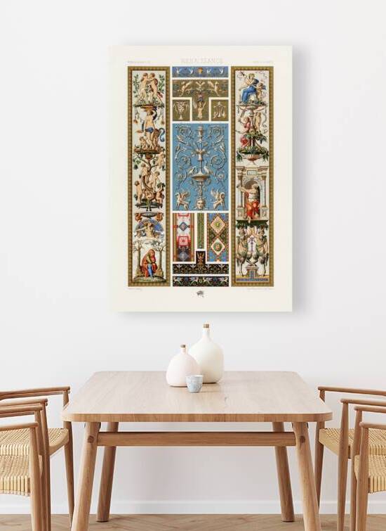 Renaissance pattern. 1888 edition Lornement Polychrome by Albert Racine 1825–1893. by IStockHistory com