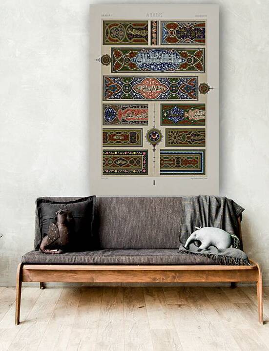 Arabian pattern. 1888 edition Lornement Polychrome by Albert Racine 1825–1893. by IStockHistory com