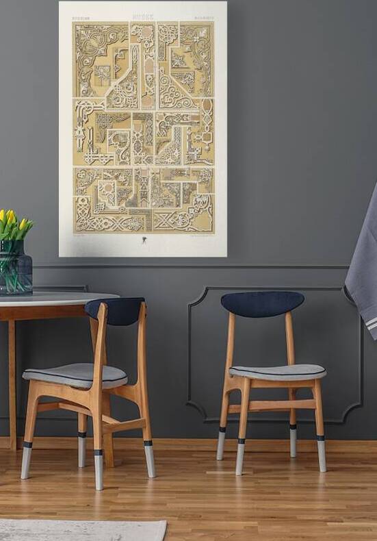 Russian pattern. 1888 edition Lornement Polychrome by Albert Racine 1825–1893. by IStockHistory com