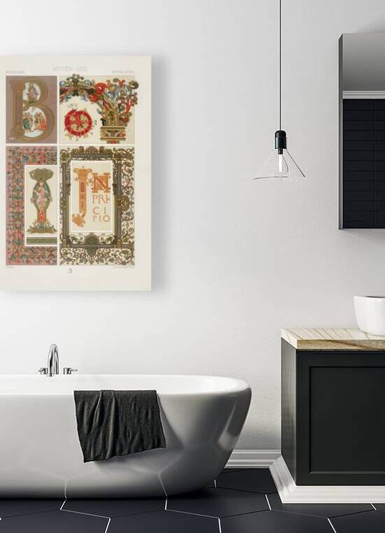 Middle-Ages pattern. 1888 edition Lornement Polychrome by Albert Racine 1825–1893. by IStockHistory com