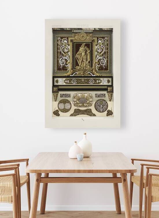 17th Century pattern. 1888 edition Lornement Polychrome by Albert Racine 1825–1893. by IStockHistory com