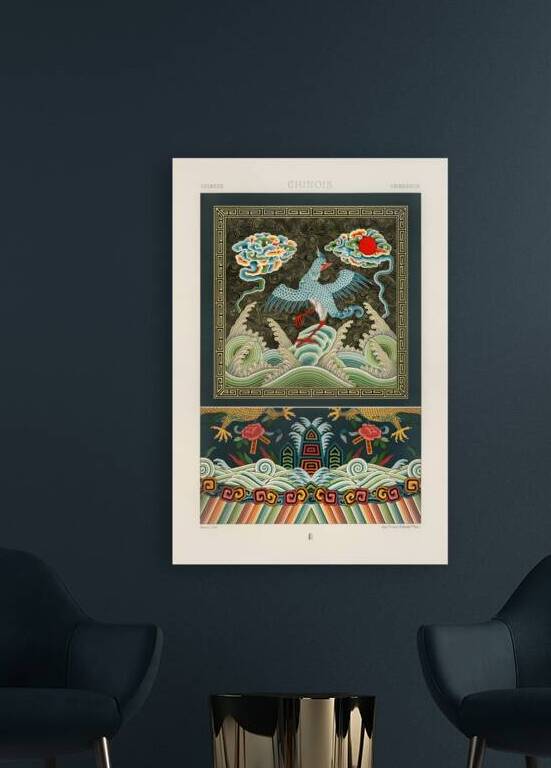 Chinese pattern Lornement Polychrome 1888 by Albert Racinet 1825-1893. 1888 edition. by IStockHistory com