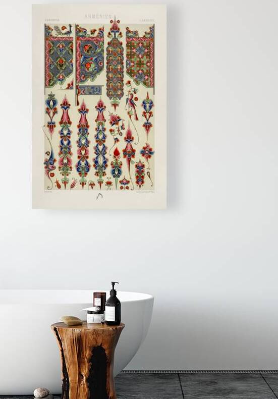 Armenian pattern. 1888 edition Lornement Polychrome by Albert Racine 1825–1893. by IStockHistory com