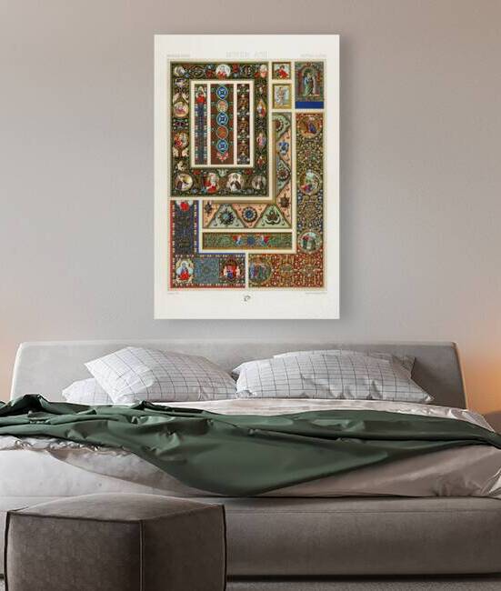 Middle-Ages pattern. 1888 edition Lornement Polychrome by Albert Racine 1825–1893. by IStockHistory com