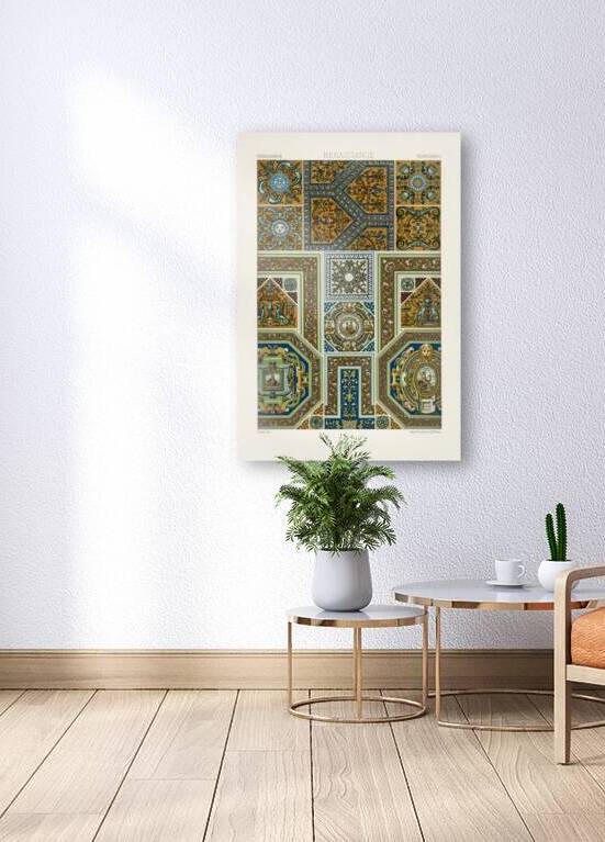 Renaissance pattern. 1888 edition Lornement Polychrome by Albert Racine 1825–1893. by IStockHistory com